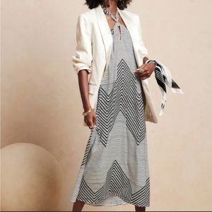 Banana Republic Black and White Maxi Dress